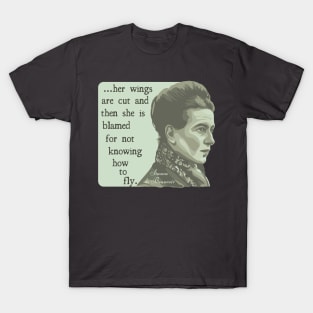 Simone de Beauvoir Portrait and Quote T-Shirt